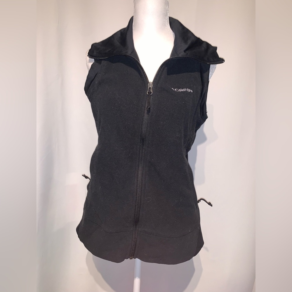 Columbia Vest Women’s Fleece Mock Neck Full Zip Black
